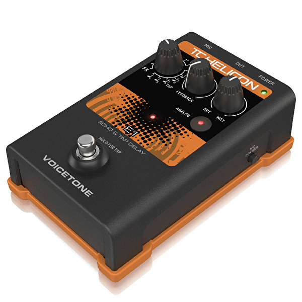 TC Helicon VOICETONE E1 Tek Butonlu Stompbox Vokal Echo Efektleri Pedalı